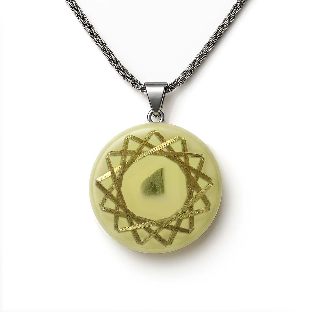 13 Fibonacci Moldavite Vortex Pendant: Flow with Universal Laws