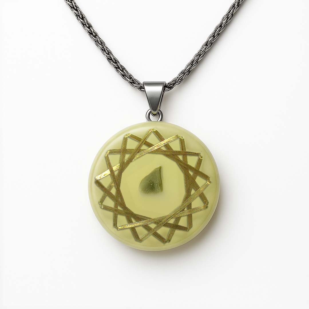 13 Fibonacci Moldavite Vortex Pendant: Flow with Universal Laws