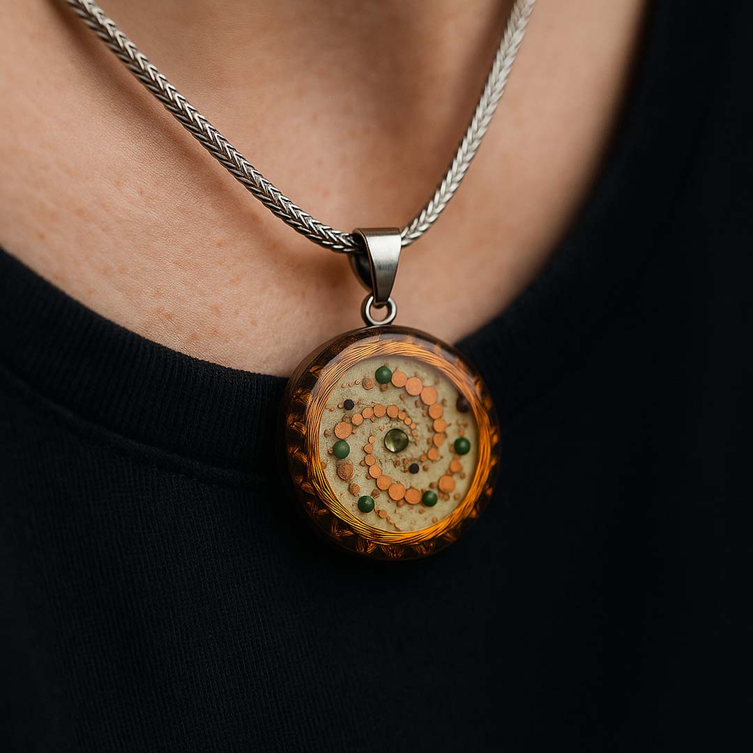 Light over Darkness DeviceTriple Spiral, Windmill Hill Crop Circle Quantic Resonator