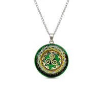 Thumbnail for ✨ New Orgonite Necklace with Gold Triskel ✨ for Balance and Protection : New Generation Energy.