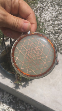 Double Sri Yantra Moldavite Cosmic Sensor