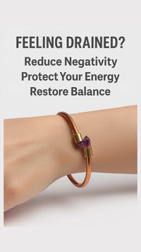 Healing Copper Bracelet with Amethyst | Metayantra | Sacred Energy Circuit