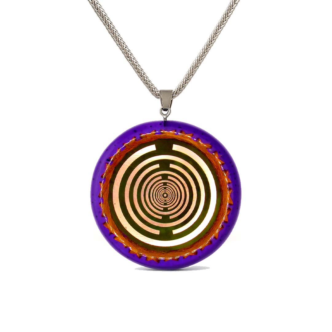 Orgonite Pendant with High Vibrational Moldavite and Lakhovsky MWO