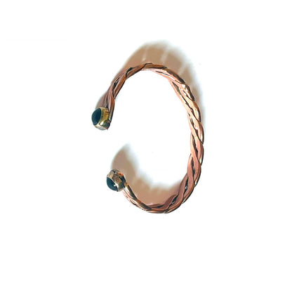 🔥 Obsidian & Copper Torzal Bracelet – Ancient Power Amulet