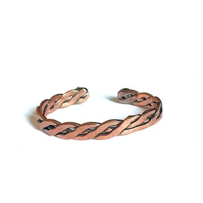 🔥 Obsidian & Copper Torzal Bracelet – Ancient Power Amulet