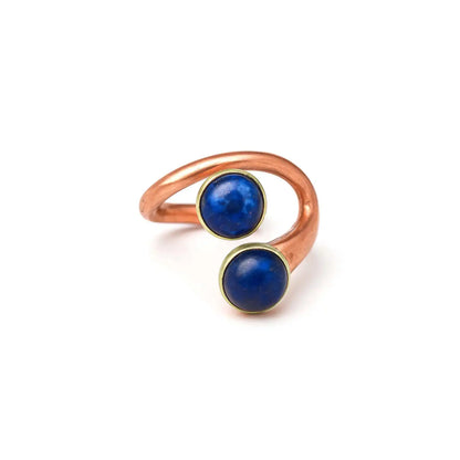 Mystic Copper Ring with Lapis Lazuli – Third Eye Activator, Psychic Shield & Soul Expression Tool – Metayantra Alchemy Ring