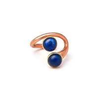 Thumbnail for Mystic Copper Ring with Lapis Lazuli – Third Eye Activator, Psychic Shield & Soul Expression Tool – Metayantra Alchemy Ring