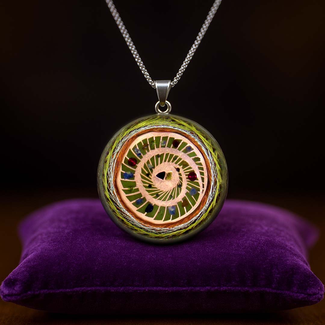 Hanuman Protector from the harmful influence of Saturn 14k gold, silver and copper coil