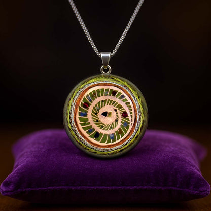 Hanuman Protector from the harmful influence of Saturn 14k gold, silver and copper coil
