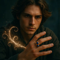 Thumbnail for Mystic Copper Ring with Lapis Lazuli – Third Eye Activator, Psychic Shield & Soul Expression Tool – Metayantra Alchemy Ring