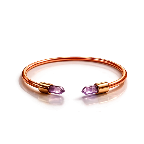 Amethyst & Copper Healing Bracelet | Sacred Bioenergetic Circuit | Joint Pain + Anxiety Relief + Energy Protection | 100% Pure Copper | Handmade | Metayantra