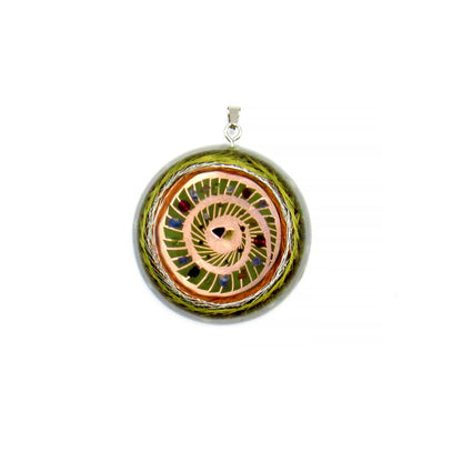 Hanuman Protector from the harmful influence of Saturn 14k gold, silver and copper coil