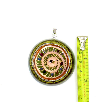 Hanuman Protector from the harmful influence of Saturn 14k gold, silver and copper coil