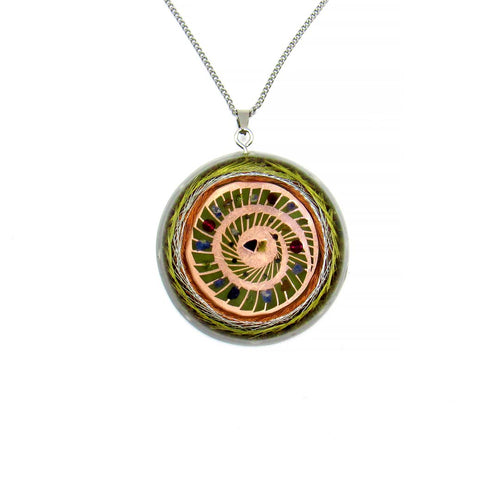 Hanuman Protector from the harmful influence of Saturn 14k gold, silver and copper coil