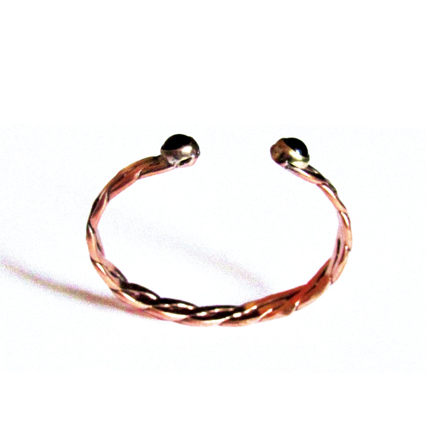 🔥 Obsidian & Copper Torzal Bracelet – Ancient Power Amulet