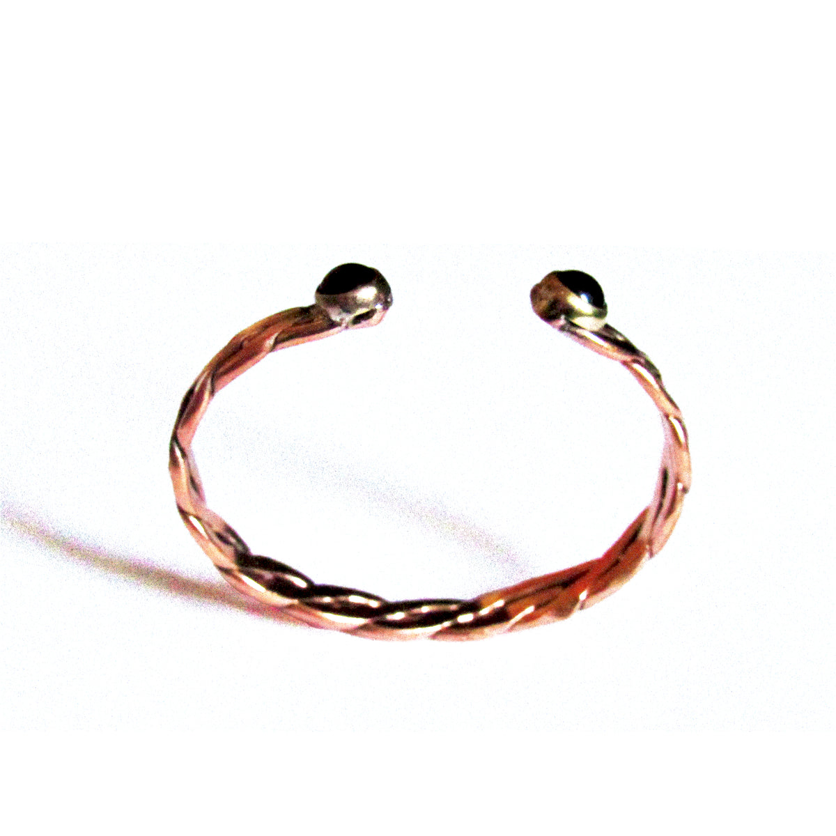 🔥 Obsidian & Copper Torzal Bracelet – Ancient Power Amulet