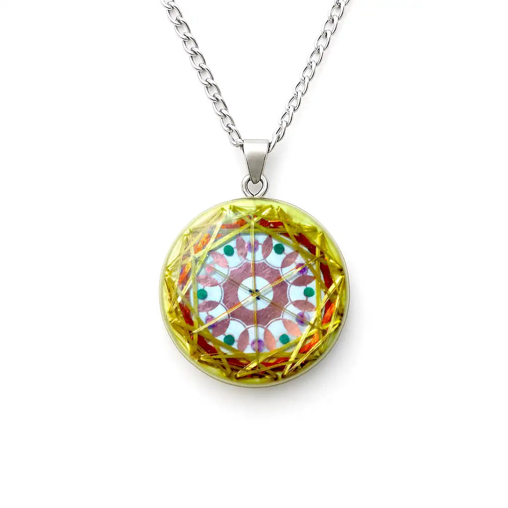 Malachite, Amethyst Crop Circle Resonator 24 Vortex