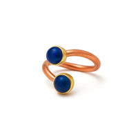 Thumbnail for Mystic Copper Ring with Lapis Lazuli – Third Eye Activator, Psychic Shield & Soul Expression Tool – Metayantra Alchemy Ring