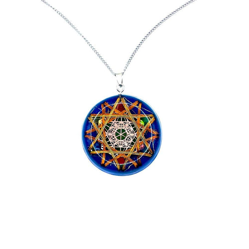 Metatron Cobalt Star Pendant | Divine Protection | Metayantra