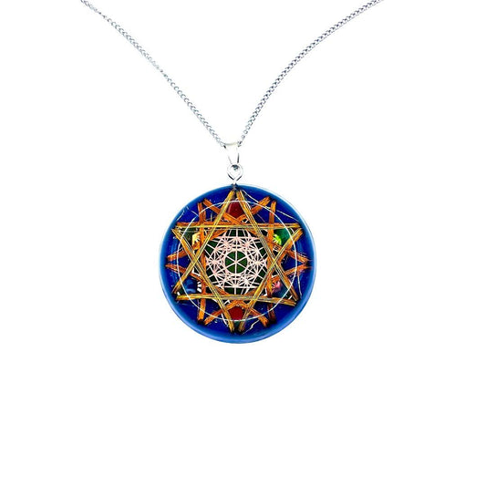 Metatron Cobalt Star Pendant | Divine Protection | Metayantra