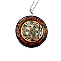 Thumbnail for Orgonite Cellular Regenerator Necklace with Crop Circle and Dodecahedral Matrix with 5G PROTECTION