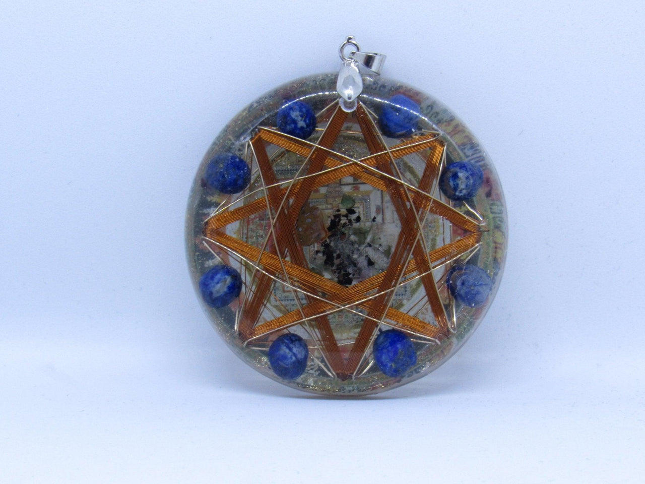 Dark Magic Protector Kalachakra 14k Gold Protective Crystals - Metayantra Consciencia