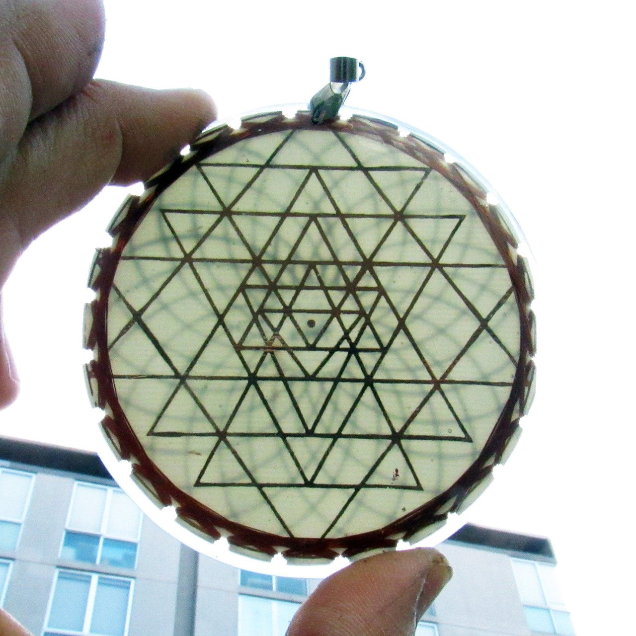 Double Sri Yantra Moldavite Cosmic Sensor - Metayantra WorldWide