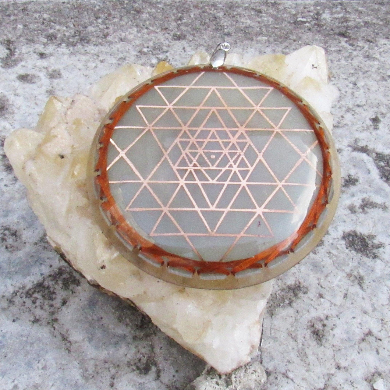 Double Sri Yantra Moldavite Cosmic Sensor - Metayantra WorldWide