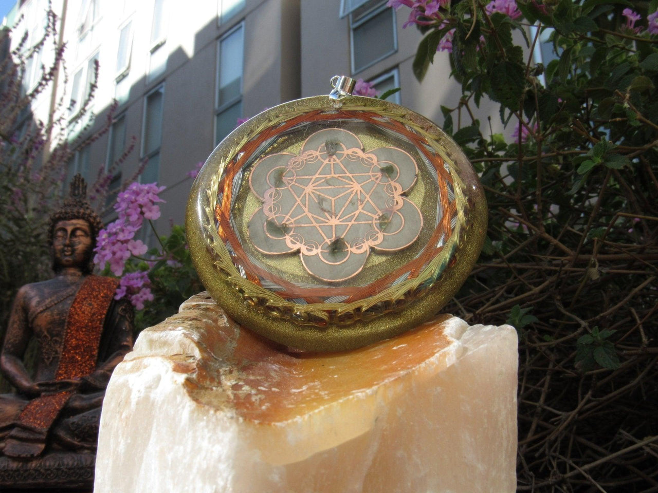 Moldavite Cley Hill Crop Circle 36 Vortex Quantic Resonator - Metayantra WorldWide