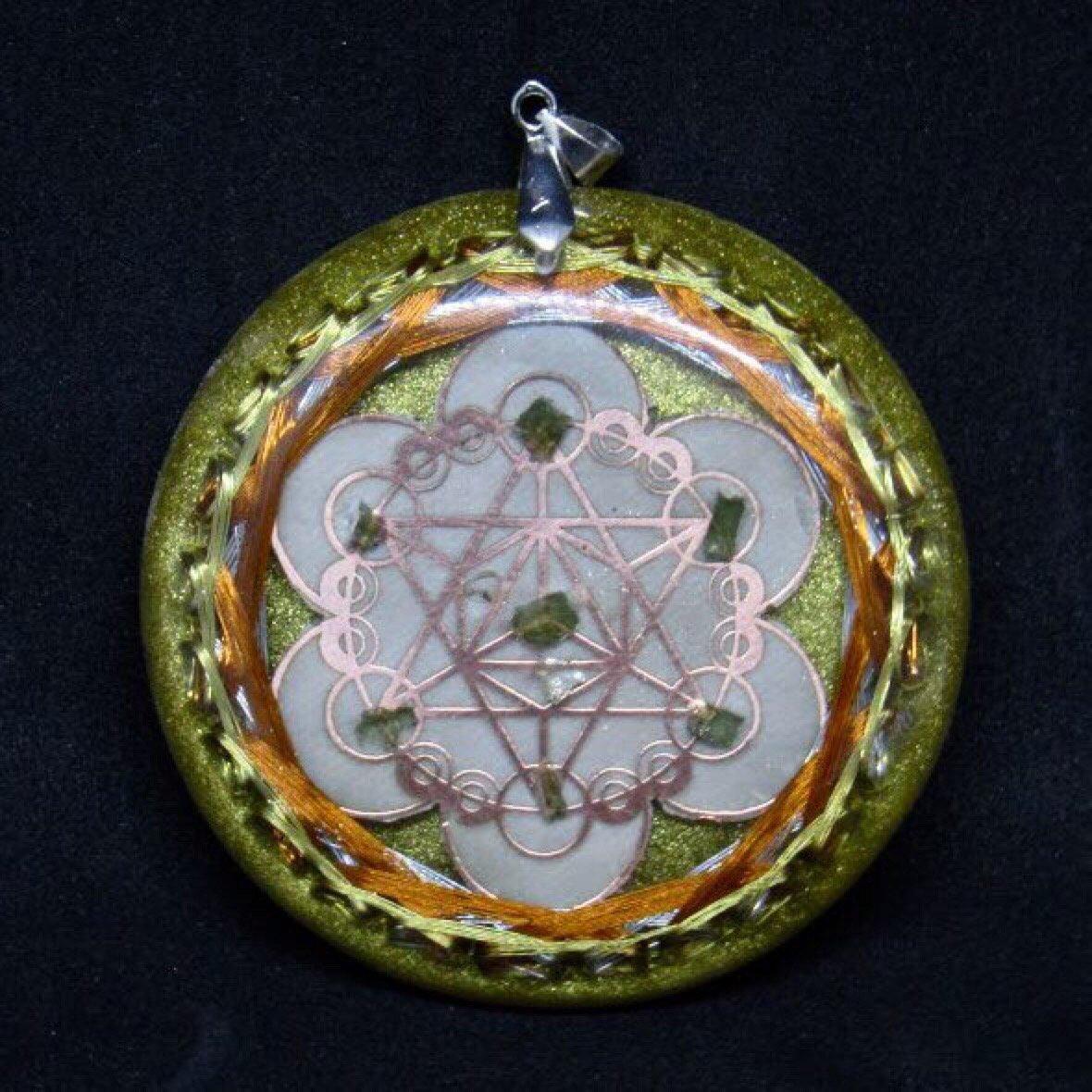 Moldavite Cley Hill Crop Circle 36 Vortex Quantic Resonator - Metayantra WorldWide