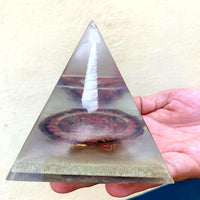 Thumbnail for Pyramid with 14K Gold for Protection against Black Magic Kalachakra - Metayantra WorldWide