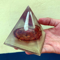 Thumbnail for Pyramid with 14K Gold for Protection against Black Magic Kalachakra - Metayantra WorldWide