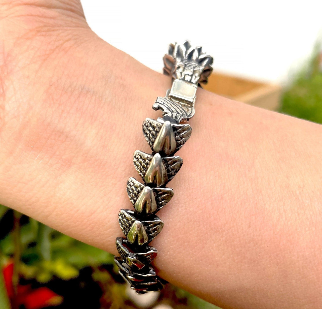 Quetzalcoatl 925 Silver Bracelet - Metayantra WorldWide