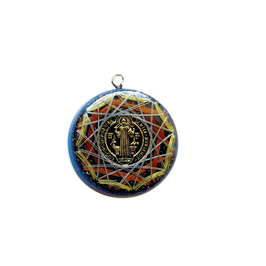 ✨🔮 Orgonite Necklace: Miracle Generator with St. Benedict Medal 🙏🛡️ Total Protection Against Witchcraft and Negative Energies