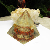 Thumbnail for White Tara Mantra Citrine 12 Vortex Pyramid - Metayantra Consciencia