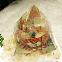 Thumbnail for White Tara Mantra Citrine 12 Vortex Pyramid - Metayantra Consciencia